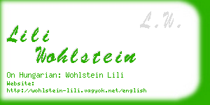 lili wohlstein business card